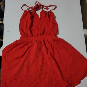 CBR red halter dress, size small